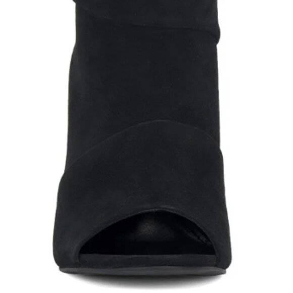 new Vince Camuto Womens ANTAYA Suede Peep Toe Ankle Booties Shoes 259  4M2T - Picture 5 of 9